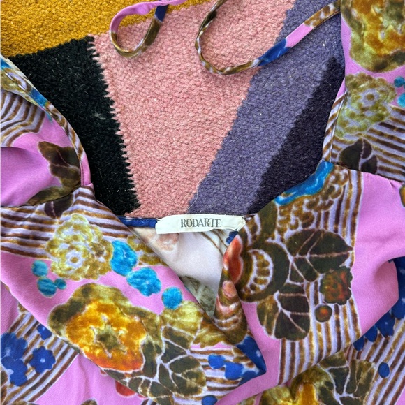 Rodarte Pink Floral Silk Dress - Picture 4 of 6